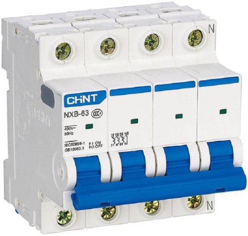 Выключатель автоматический CHINT NXB-63 4п 50А D 6кА фото Выключатель автоматический CHINT NXB-63 4п 50А D 6кА картинка